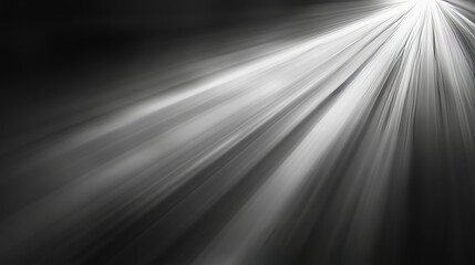 Poster - Black and white smoke intertwining with light rays, creating a dramatic visual effect that enhances the sense of mystery and depth in the atmosphere