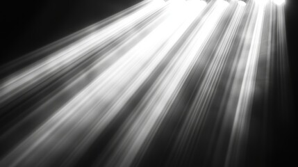 Poster - Black and white smoke intertwining with light rays, creating a dramatic visual effect that enhances the sense of mystery and depth in the atmosphere