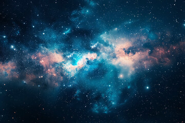 Wall Mural - beautiful space background, with stars and nebulae. generative ai