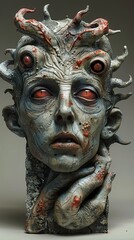 Sticker - Surreal Humanoid Sculpture with Intricate Details