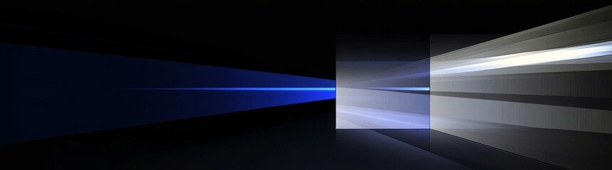 Poster - Blue futuristic interface frame with holographic glow design transparent background