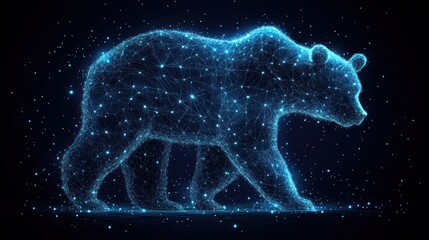 Sticker - Digital Bear: A Constellation of Light