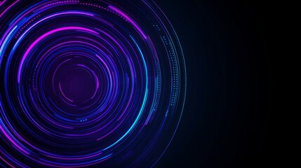 Poster - Stunning futuristic control mechanisms on a net background. Science futuristic interface with a round blue abstract radar concept. 3D rendering.