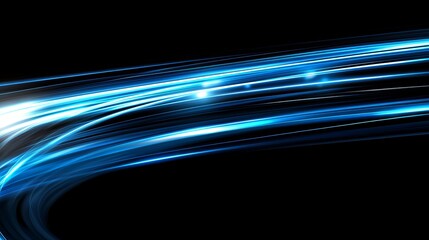 Poster - Futuristic bright texture design concept. Blue neon rays on angle stripe background. Digital illustration.