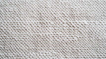 Poster - close-up of textured beige fabric, showcasing intricate woven patterns and natural fibers, ideal for