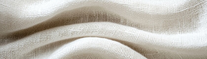 Poster - soft, textured fabric in a delicate cream color, perfect for backgrounds or textile projects. ideal 