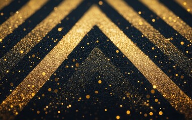 Canvas Print - Stunning close-up of shimmering gold glitter creating a mesmerizing pattern, perfect for backgrounds, celebrations, or luxurious designs.