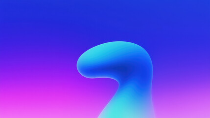 Poster - Abstract futuristic design featuring smooth fluid shapes and vibrant gradient backgrounds in blue and pink hues, perfect for digital projects.