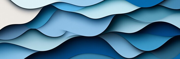 Poster - Abstract artistic waves graphic with medium turquoise, dark cyan, and light sea green colors.