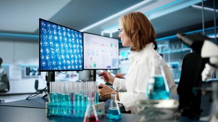 Poster - Female Black Girl Using DNA Monitor