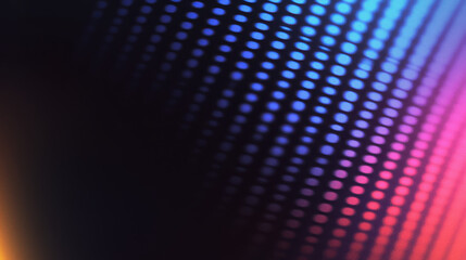 Poster - Colorful abstract digital art featuring vibrant dots and gradients, perfect for background use in modern designs and technology themes.