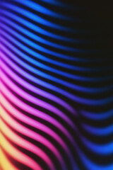 Poster - Vibrant abstract background featuring colorful wavy lines in shades of blue, purple, and orange, ideal for creative and modern designs.