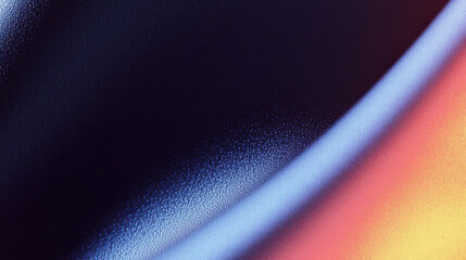 Poster - Grainy gradient background blue yellow red abstract glowing color wave black backdrop glowing vibrant dark noise texture banner design