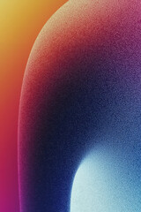 Poster - Dark noisy grainy background purple orange black abstract glowing shape poster header cover backdrop design, noise texture banner, copy space