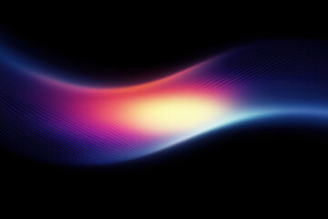 Poster - Vibrant abstract wave with gradient colors, creating a dynamic and modern background suitable for digital design or creative projects.