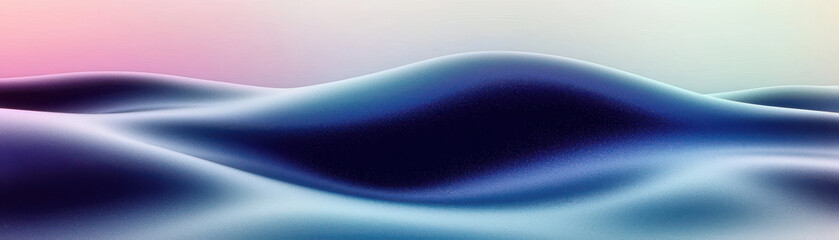 Poster - A serene landscape of soft, flowing waves that blend shades of blue and purple, creating a calming and artistic atmosphere for your projects.