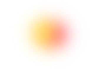 Poster - Blur gradient circle transparent background. Holographic isolated blurred circles yellow color dots. Abstract design elements
