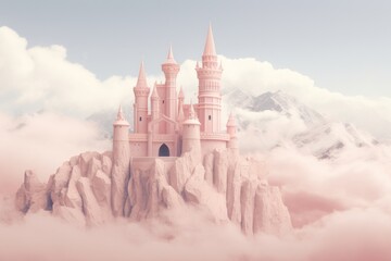 Wall Mural - Fantasy castle architecture building outdoors.