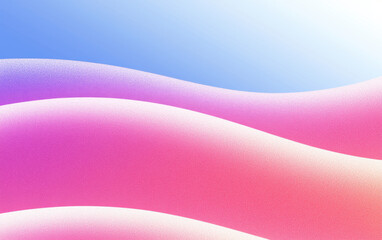 Poster - A vibrant abstract background featuring soft, flowing waves in gradient shades of pink and blue, perfect for modern design projects.