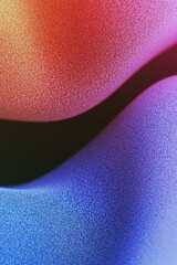 Poster - Abstract grainy gradient background purple pink orange black glowing color wave dark backdrop noise texture banner poster header design