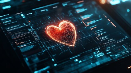 Poster - Interfaces for medical and scientific use, monitoring software for patients, heart scanners, 3D front views