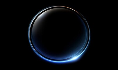Poster - Abstract futuristic background of a circle round glowing sci-fi frame. Human Interface.