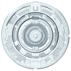 Poster - Futuristic head-up display element. Abstract optical aim. Geometric shapes forming a virtual interface for games and virtual interfaces. Viewfinder for sniper rifle.