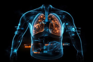 Poster - Digital diagnosis screen in health care. Future medical technology. Stock photo