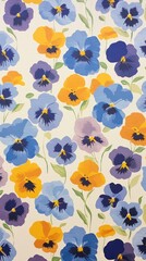 Sticker - Jumbo pansy floers backgrounds wallpaper pattern.