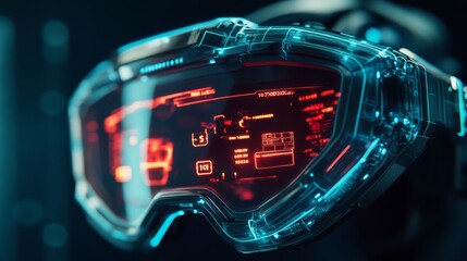 Poster - This sci-fi futuristic HUD dashboard displays a virtual reality technology screen. This HUD is used to display the game background design, technology background. Digital data, stock prices, and other