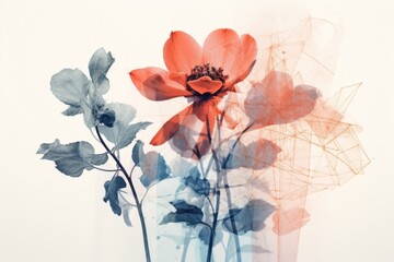 Canvas Print - Flower art graphics pattern.