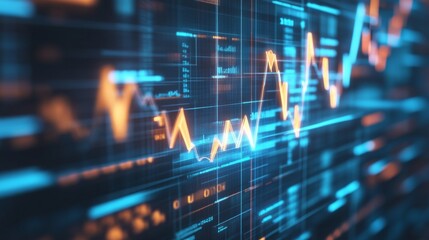 Poster - dynamic stock market data visualization concept