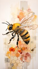 Canvas Print - Bee animal insect hornet.