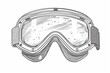 © CreativeBro - Coloring book illustration of stylish ski goggles on a simple background