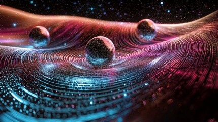 Wall Mural - gravitational waves, gravity, science 