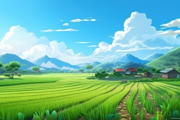 Poster - Landscape countryside panoramic outdoors.