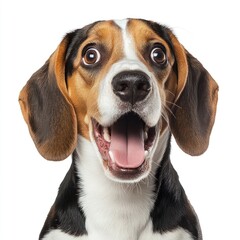 Wall Mural - Happy beagle dog portrait photo