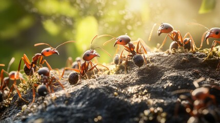 Poster - Ants foraging in a sunlit forest environment