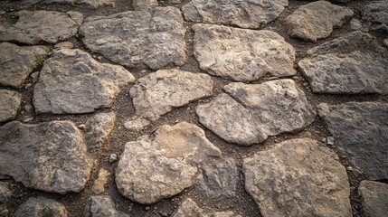 Uneven Brown and Grey Limestone Pavement Ideal for Natural Landscapes and Pathways