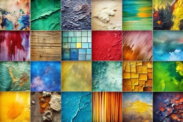 Poster - Colorful textured collage abstract background