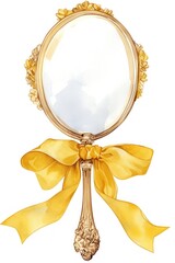 Poster - Elegant vintage hand mirror illustration