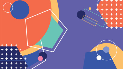 Fototapete - Abstract colorful gradient geometric background. cover design, backdrop, banner, web background.