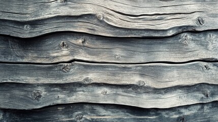 Leinwandbilder - A textured close-up of weathered wood with wavy patterns and a rustic appearance.
