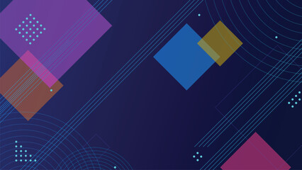 Fototapete - Abstract colorful gradient geometric dark background. Landing page Template - Fluid abstract design with gradient - Trendy background. 