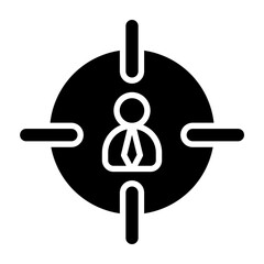 Sticker - Target Glyph Icon Design