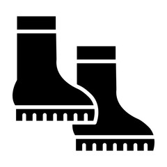 Sticker - Boots Glyph Icon Design