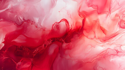 Wall Mural - Red abstract patterns swirling red liquid colors, fluid ink wave background