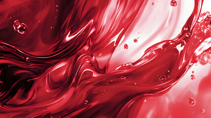 Wall Mural - Red abstract patterns swirling red liquid colors, fluid ink wave background