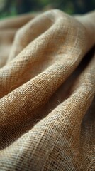 Canvas Print - Burlap Fabric Texture: Close-Up Photography of Natural Material