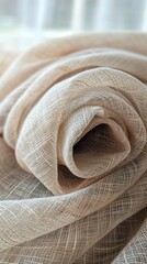 Canvas Print - Close Up of Soft Linen Fabric Texture